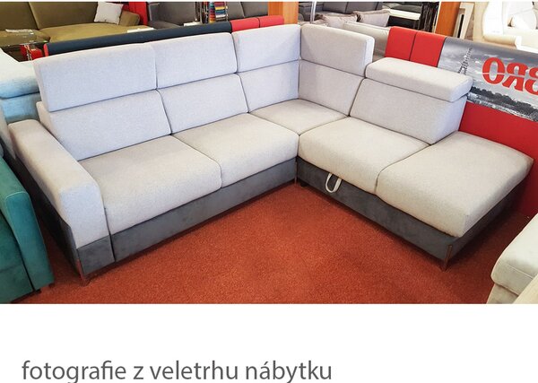 Sedací souprava ULISES L | 259x225 cm | rozkládací + úložný prostor | VÝBĚR TKANIN a NOŽIČEK