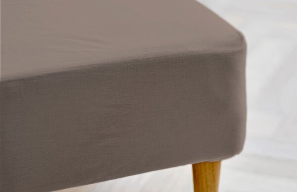 -25 % Dny MOMENTI– Södahl Hnědé bavlněné prostěradlo Calm 90 x 200 cm