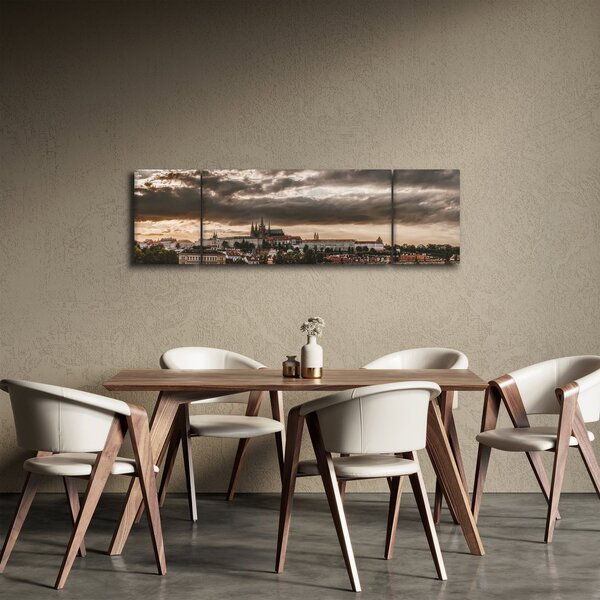 Obraz - zamračená Praha (170x50 cm)