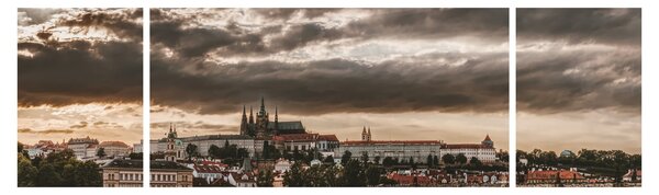 Obraz - zamračená Praha (170x50 cm)