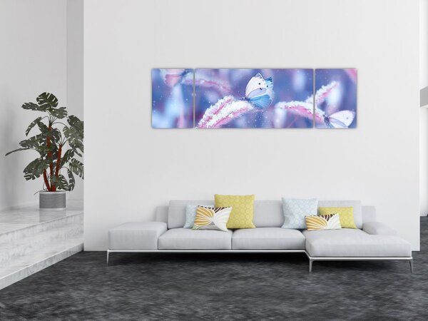 Obraz - Motýli v zimě (170x50 cm)
