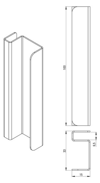 Deante Shower door handle