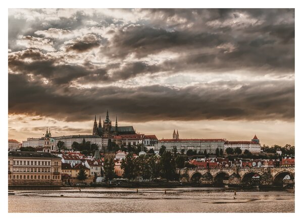 Obraz - zamračená Praha (70x50 cm)