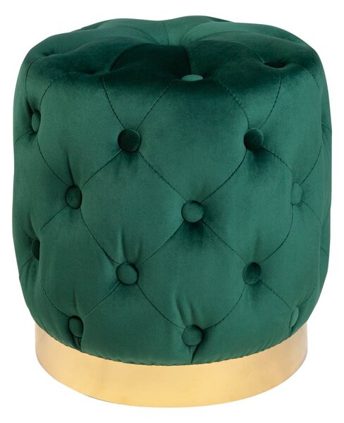 Barokní designová smaragdová taburetka Modern Barock se sametovým potahem 38cm