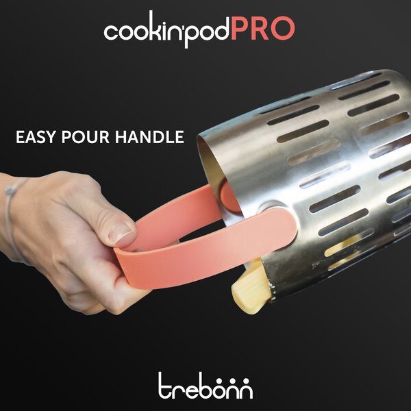 Košík z nerezové oceli CookinPod Pro Trebonn korálová