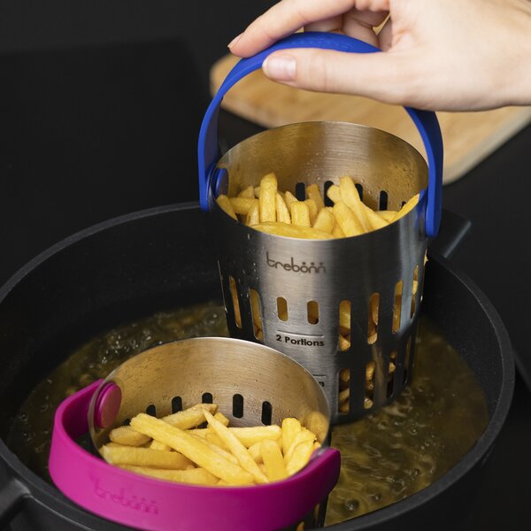 Košík z nerezové oceli CookinPod Pro Trebonn korálová