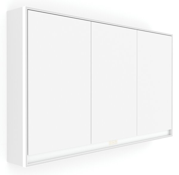 Bílá LED podsvícená zrcadlová skříňka 1200