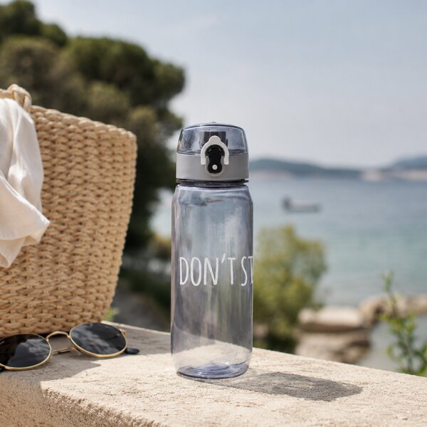 Láhev na vodu Don't Stop, 600 ml, XD Design, šedá