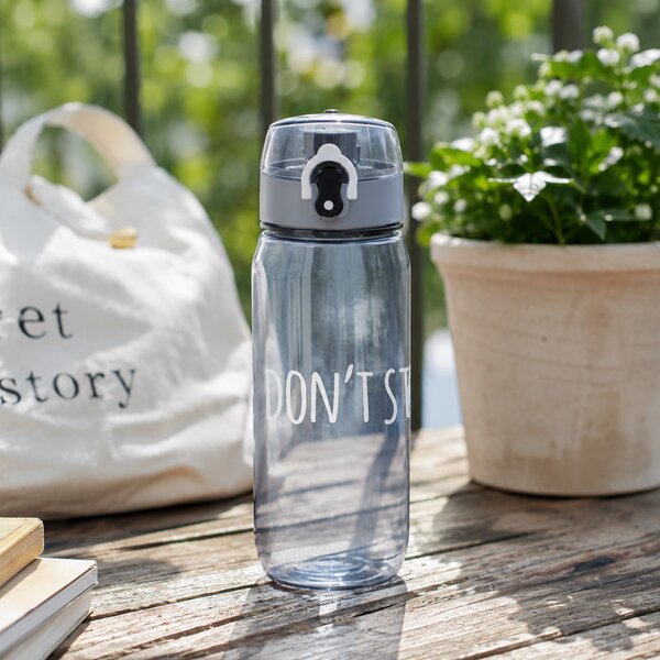 Láhev na vodu Don't Stop, 600 ml, XD Design, šedá