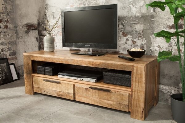 Stylový TV stolek z masivu Mango 130cm