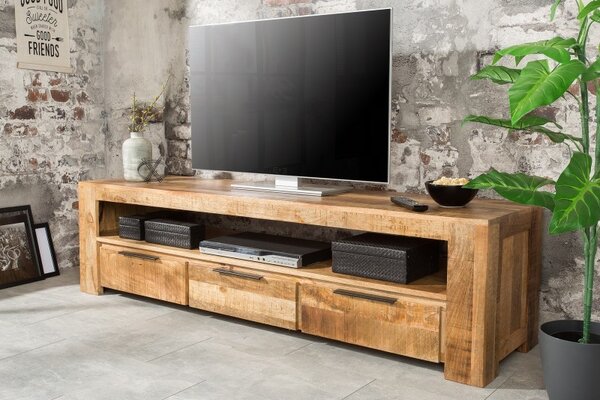 Stylový TV stolek z masivu Mango 170cm