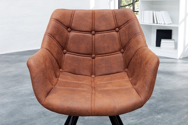 Designová retro židle Dutch Courturier antická hnědá