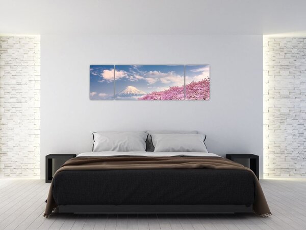 Obraz - Japonská jarní krajina (170x50 cm)