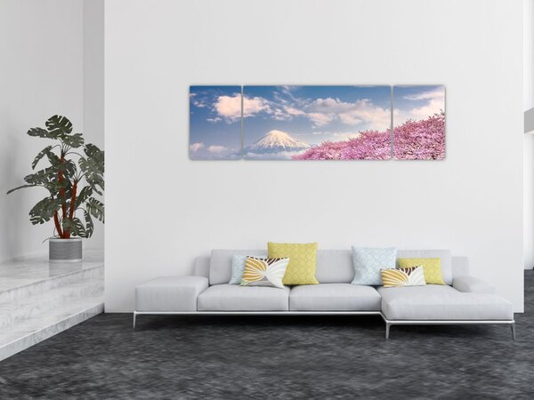 Obraz - Japonská jarní krajina (170x50 cm)