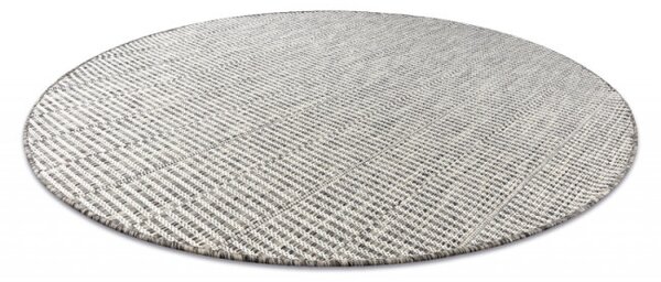 Koberec šňůrkový SIZAL LOFT 21198 kruh BOHO sloní kost / stříbrný / taupe