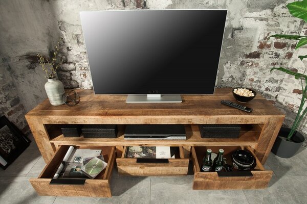 Stylový TV stolek z masivu Mango 170cm