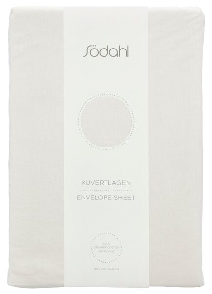 -25 % Dny MOMENTI– Södahl Krémově bílé bavlněné prostěradlo II. Calm 90 x 200 cm