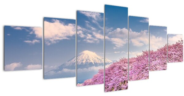 Obraz - Japonská jarní krajina (210x100 cm)