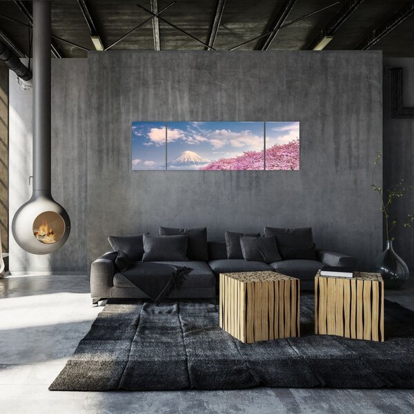 Obraz - Japonská jarní krajina (170x50 cm)