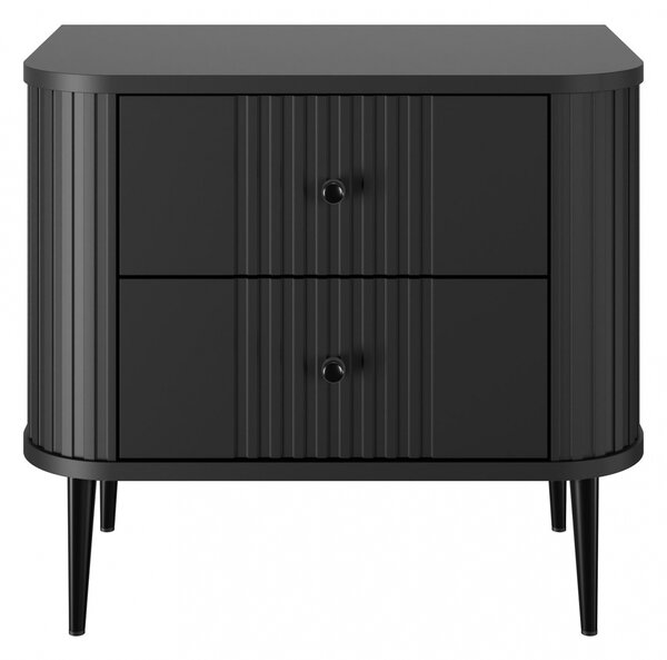Set nočních stolků Vesper 56 cm - černá / černé nohy
