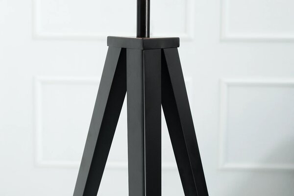 Designová stojací retro lampa Tripod černá
