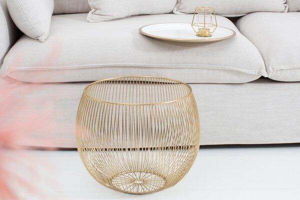 Designový příruční stolek Storage 41cm zlatá
