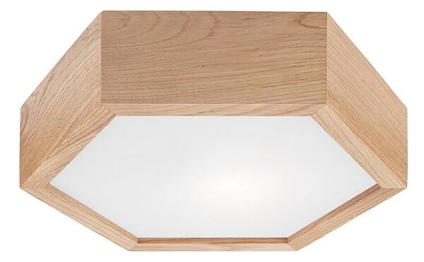 Stropní svítidlo OAK HEX 1xE27/60W/230V pr. 32 cm dub