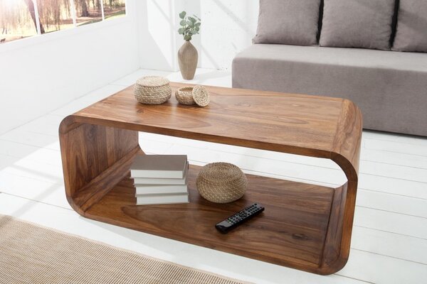 Luxusní designový konferenční stolek z masivu Circle 100cm