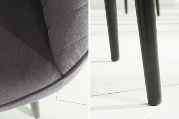 Designová židle Timeless Comfort stříbro šedá