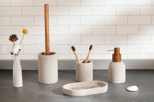 BISK Erga Craft, toaletní WC kartáč na postavení, taupe, ERG-08568