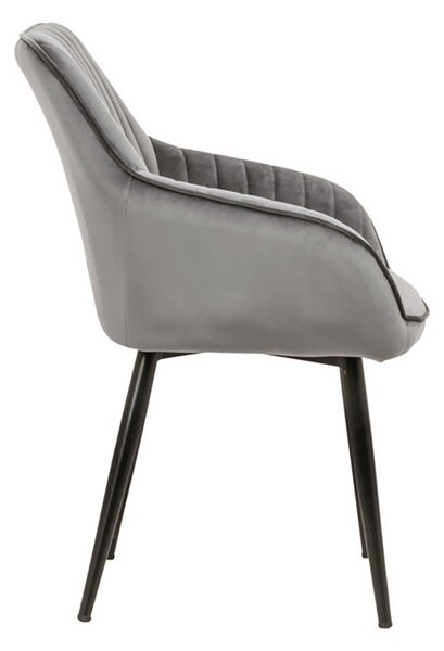 Designová židle Timeless Comfort stříbro šedá