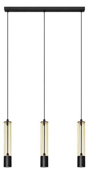 LED Lustr na lanku BARS 3xGU10/4,8W/230V zlatá/černá