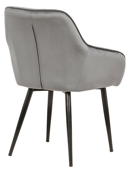 Designová židle Timeless Comfort stříbro šedá