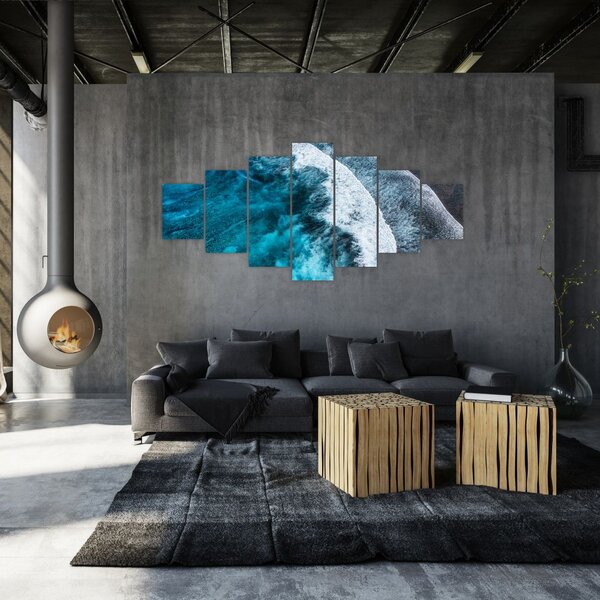 Obraz - Vlny na moři (210x100 cm)