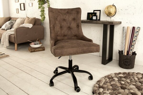 Designové otočné kancelářské křeslo Modern Secretary hnědá