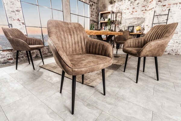 Designová židle Timeless Comfort šedohnědá
