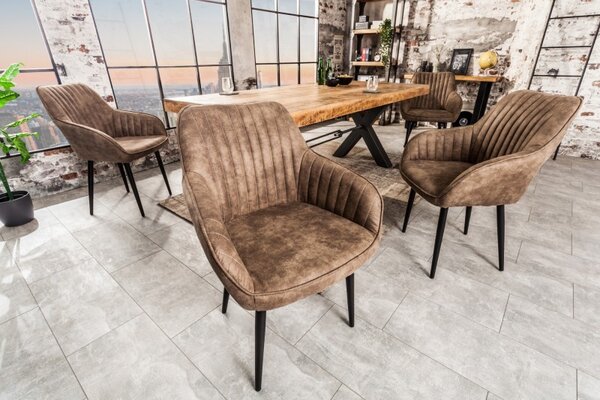 Designová židle Timeless Comfort šedohnědá