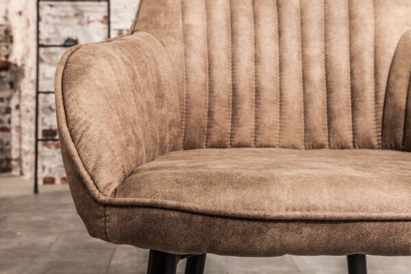 Designová židle Timeless Comfort šedohnědá