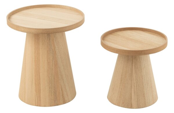 -25 % Dny MOMENTI– Set dvou dřevěných odkládacích stolků J-line Munk 45/38,5 cm