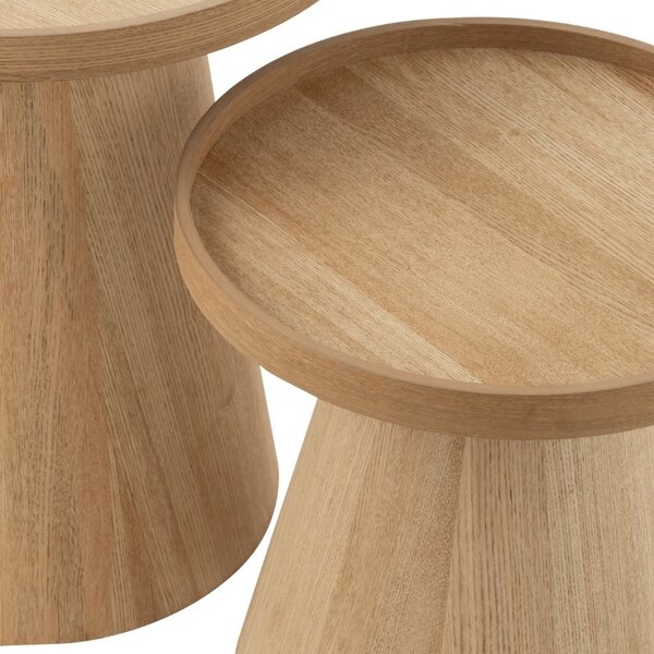 -25 % Dny MOMENTI– Set dvou dřevěných odkládacích stolků J-line Munk 45/38,5 cm