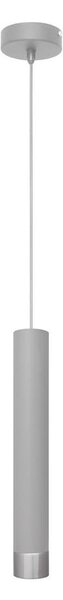 LED Lustr na lanku TUBA 1xGU10/4,8W/230V šedá/matný chrom