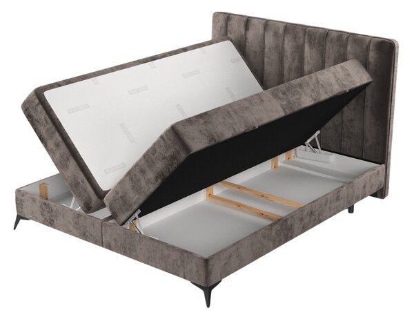 Maison de Rêve Hnědá čalouněná postel boxspring AGGAZ 140 x 200 cm