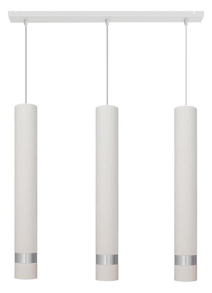 LED Lustr na lanku TUBA 3xGU10/4,8W/230V bílá/lesklý chrom