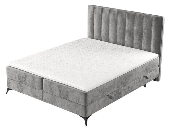 Maison de Rêve Šedá čalouněná postel boxspring AGGAZ 140 x 200 cm