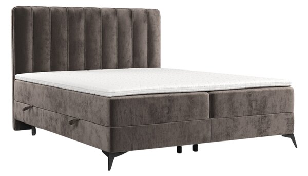 Maison de Rêve Hnědá čalouněná postel boxspring AGGAZ 140 x 200 cm