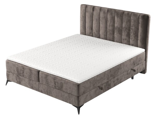 Maison de Rêve Hnědá čalouněná postel boxspring AGGAZ 140 x 200 cm