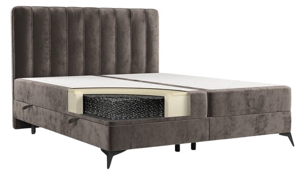 Maison de Rêve Hnědá čalouněná postel boxspring AGGAZ 140 x 200 cm