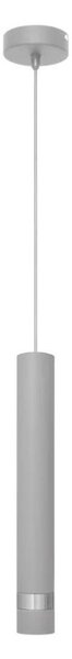 LED Lustr na lanku TUBA 1xGU10/4,8W/230V šedá/lesklý chrom
