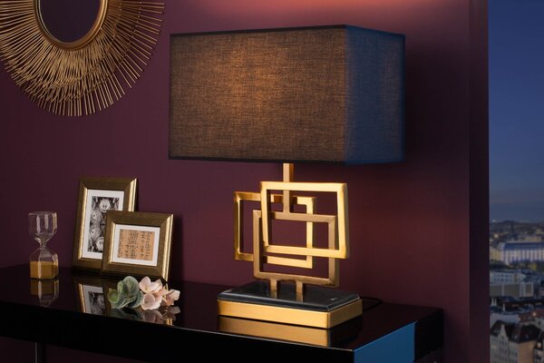 Designová stolní lampa Tulsa zlatá