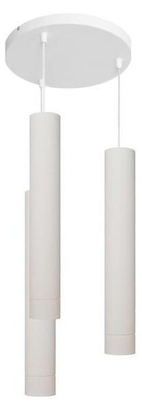 LED Lustr na lanku TUBA 3xGU10/4,8W/230V bílá